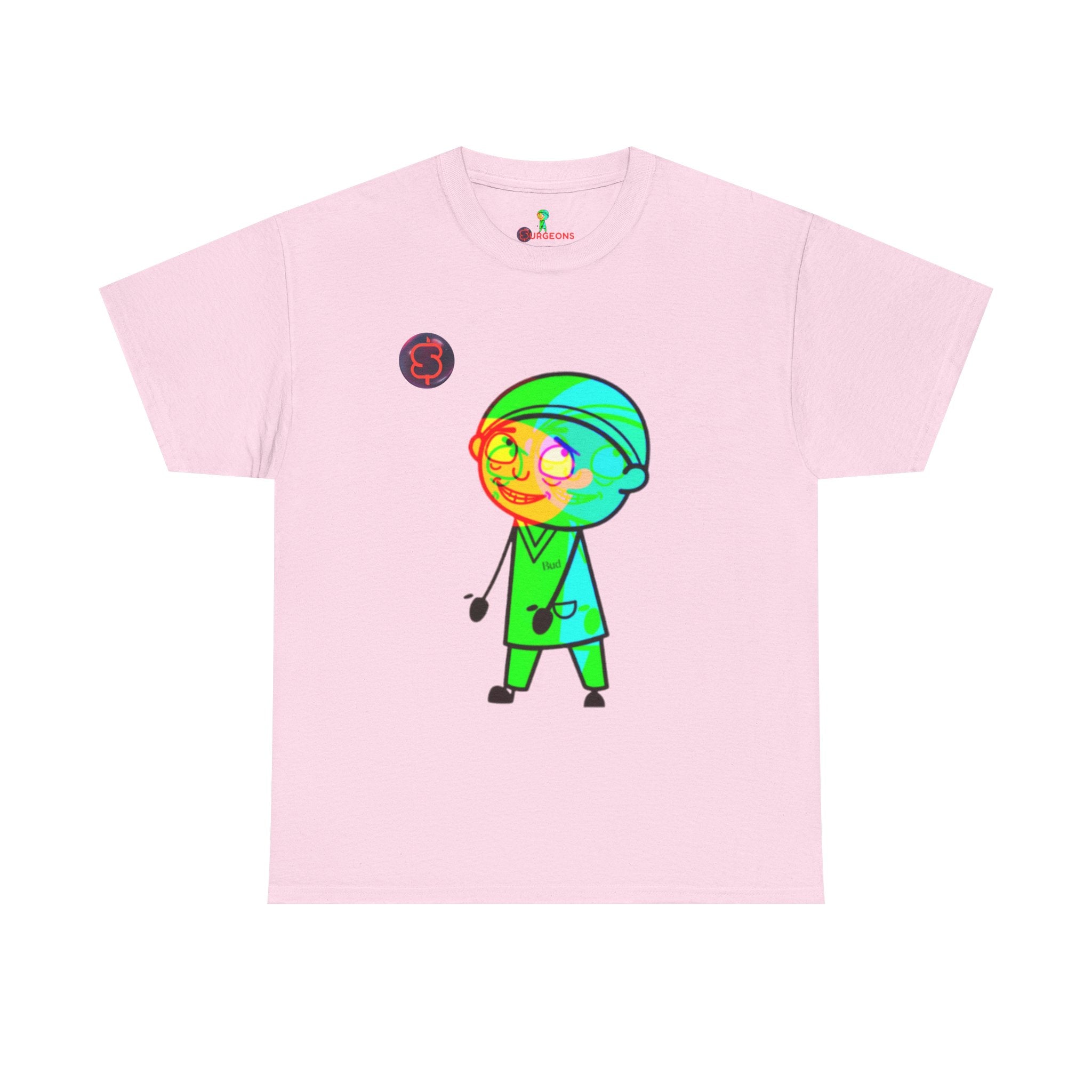 Unisex Heavy Cotton Tee - Colorful Cartoon Surgeon Logo & 'We Win Together' Motivational Graphic Tee
