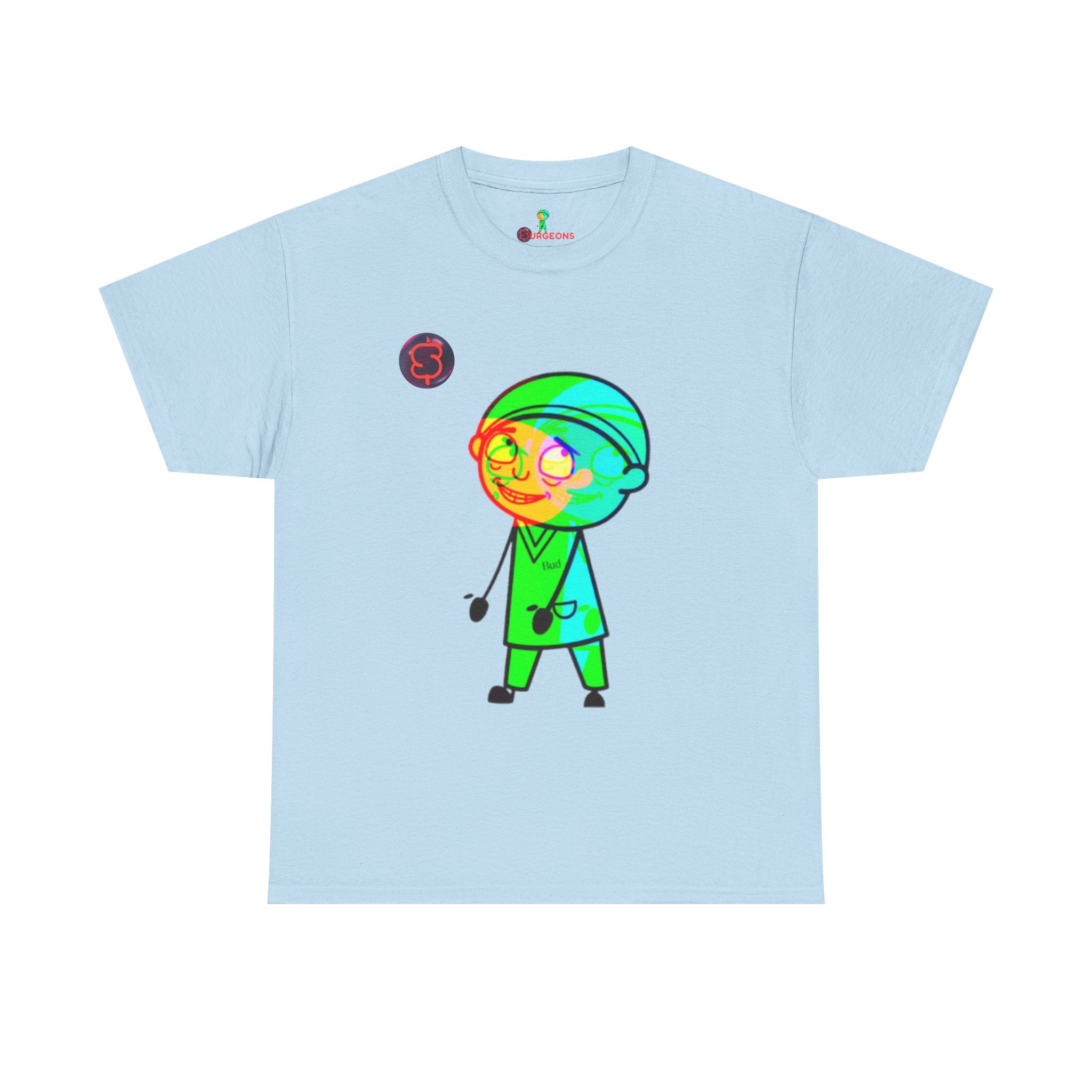 Unisex Heavy Cotton Tee - Colorful Cartoon Surgeon Logo & 'We Win Together' Motivational Graphic Tee