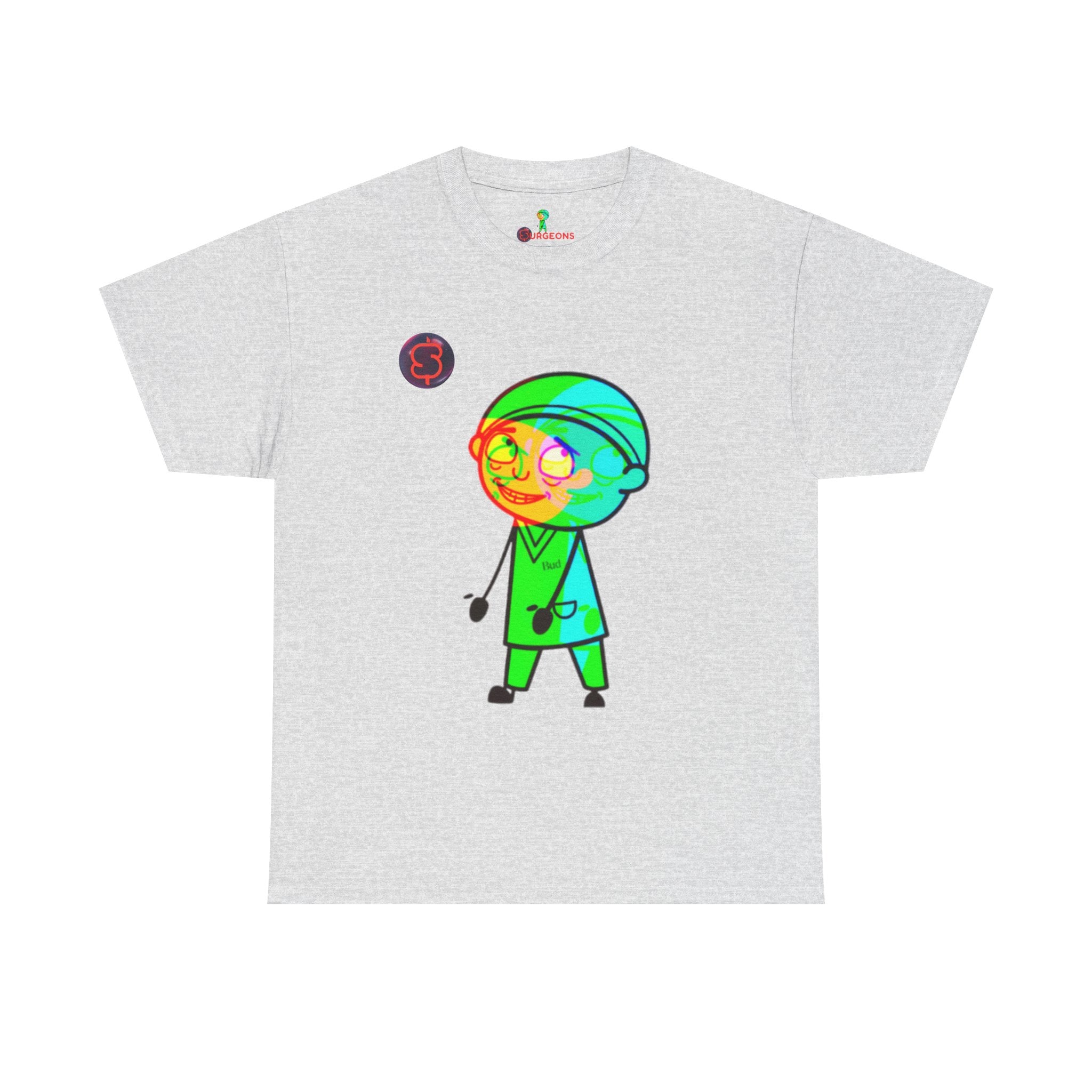 Unisex Heavy Cotton Tee - Colorful Cartoon Surgeon Logo & 'We Win Together' Motivational Graphic Tee