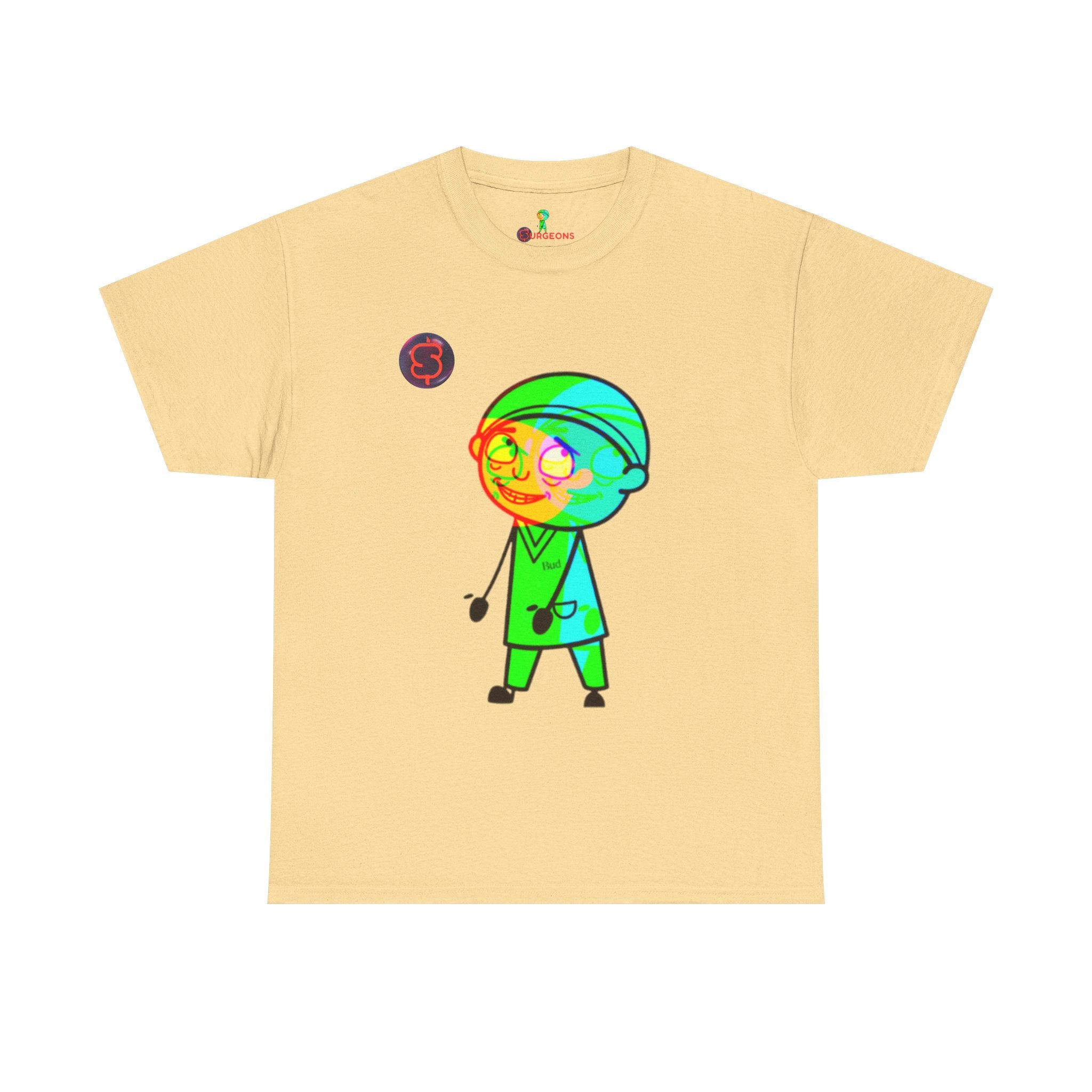 Unisex Heavy Cotton Tee - Colorful Cartoon Surgeon Logo & 'We Win Together' Motivational Graphic Tee