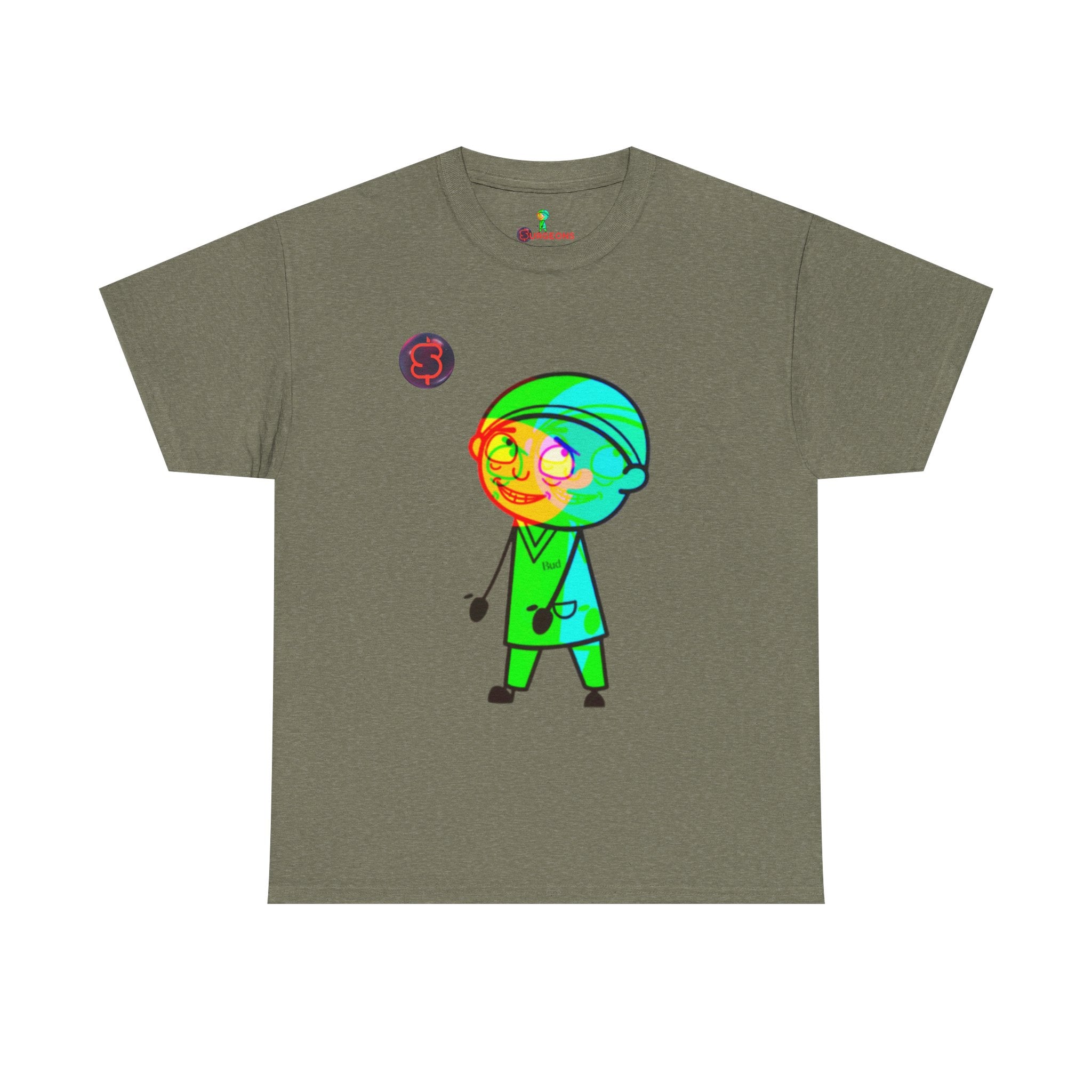 Unisex Heavy Cotton Tee - Colorful Cartoon Surgeon Logo & 'We Win Together' Motivational Graphic Tee