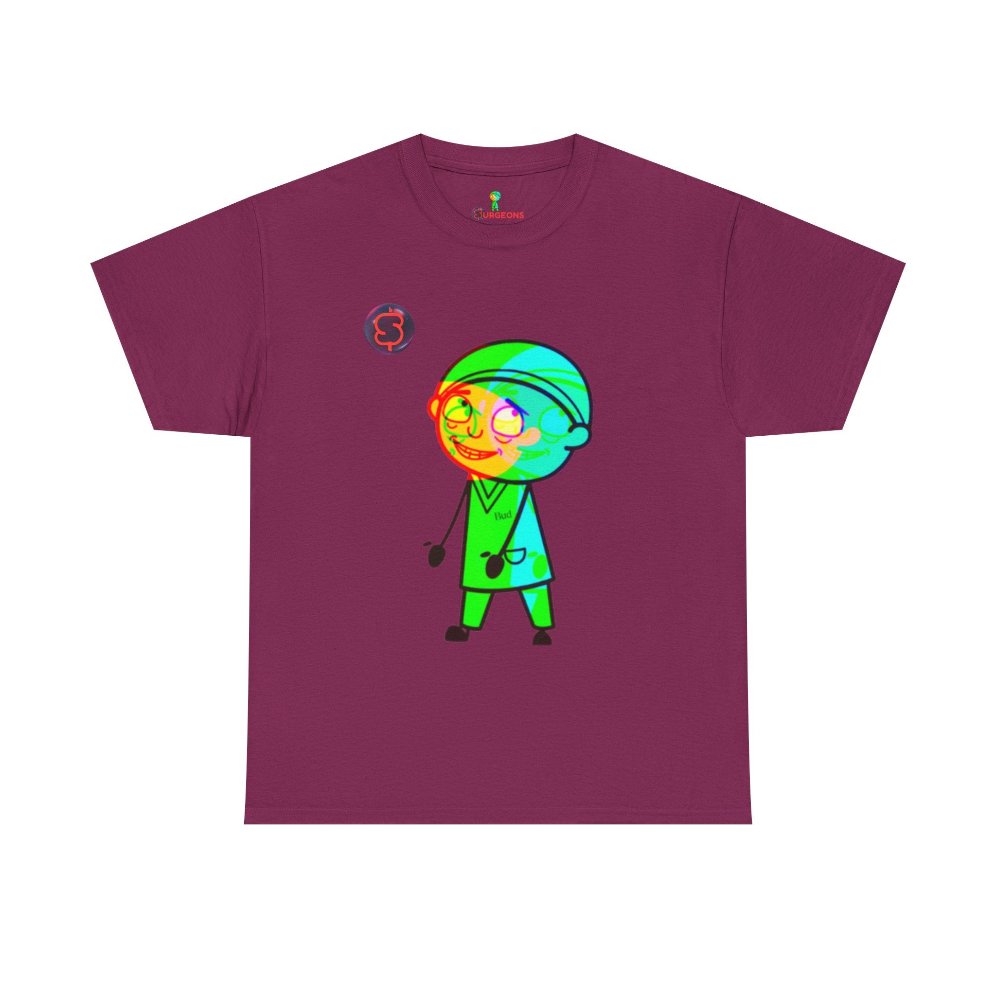 Unisex Heavy Cotton Tee - Colorful Cartoon Surgeon Logo & 'We Win Together' Motivational Graphic Tee