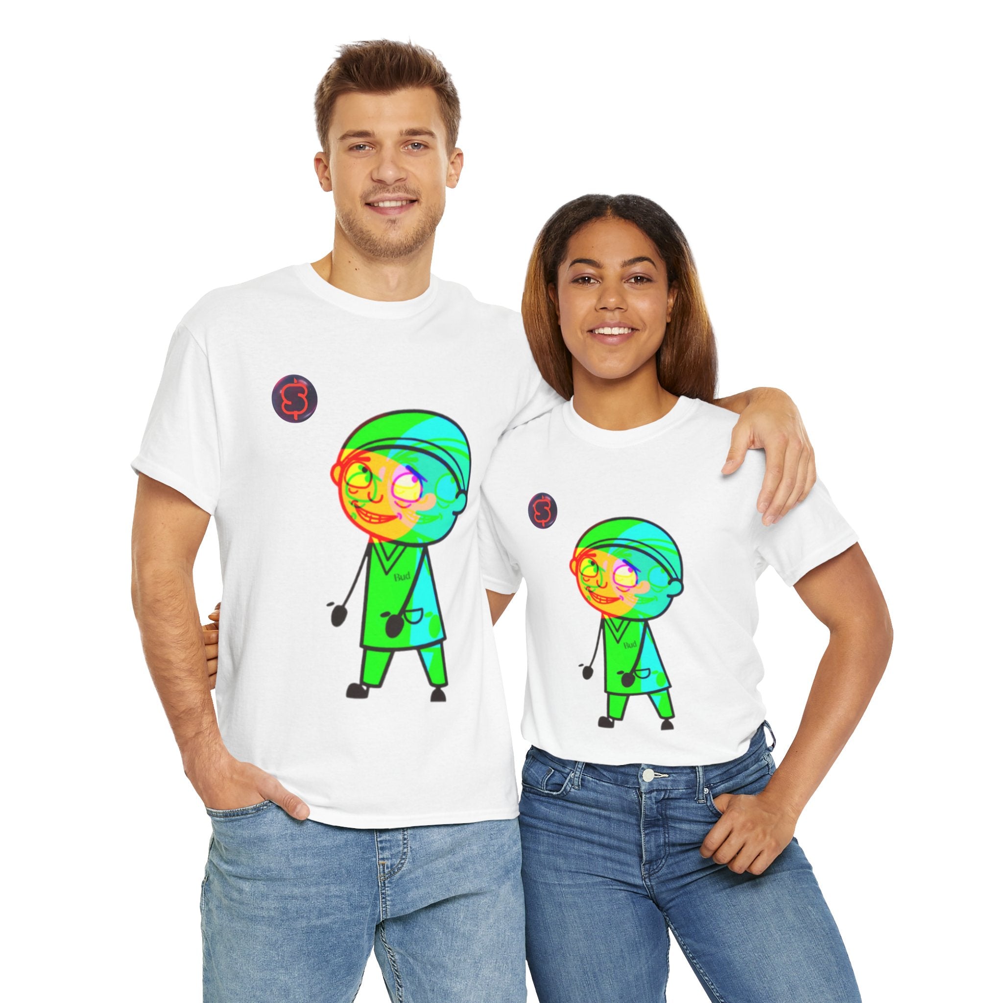 Unisex Heavy Cotton Tee - Colorful Cartoon Surgeon Logo & 'We Win Together' Motivational Graphic Tee